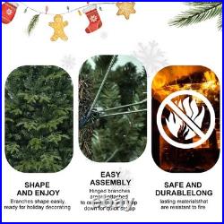 4/5/6/6.5/7.5/9FT Green Artificial Christmas Tree Hinges Xmas Tree with Stand