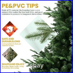4/5/6/7/7.5 ft Realistic Artificial Christmas Tree PE&PVC Decoration Tree Unlit