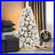 4_5_6_7_8FT_Snow_Flocked_Hinged_Artificial_Christmas_Tree_Xmas_Winter_Decoration_01_vks