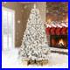 4_5_6_7_8_9_ft_Prelit_Flocked_Christmas_Tree_White_Artificial_Xmas_Tree_with_Stand_01_exf