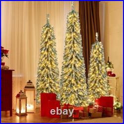 4' 5' 6' Artificial Christmas Tree Set of 3 with Realistic Accumulated Snow