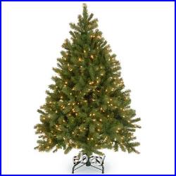 4.5 ft Pre-Lit Downswept Douglas Fir Artificial Christmas Tree, 300 LED Light