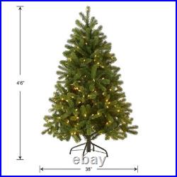 4.5 ft Pre-Lit Downswept Douglas Fir Artificial Christmas Tree, 300 LED Light