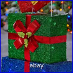4.5 ft. Yuletide Lane LED Stacked Gift Boxes Holiday Yard Decoration
