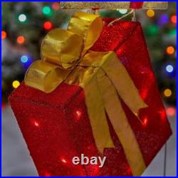 4.5 ft. Yuletide Lane LED Stacked Gift Boxes Holiday Yard Decoration