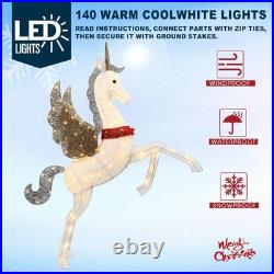 4.7FT Lighted Unicorn Outdoor Christmas Decorations for Yard Lawn Garden, Lar 4.7FT Lighted Unicorn Outdoor Christmas Decorations for Yard Lawn Garden, Lar