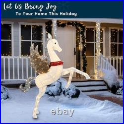 4.7FT Lighted Unicorn Outdoor Christmas Decorations for Yard Lawn Garden, Lar 4.7FT Lighted Unicorn Outdoor Christmas Decorations for Yard Lawn Garden, Lar