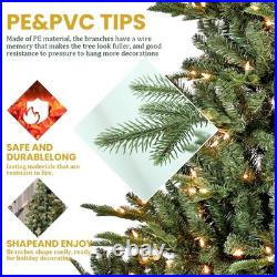 4-9FT Prelit Artificial Christmas Tree Premium Realistic Spruce Easy Assembly