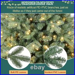 4-9 FT Prelit Artificial Skinny Pencil Christmas Tree Blue Spruce for Home Décor 4-9 FT Prelit Artificial Skinny Pencil Christmas Tree Blue Spruce for Home Décor