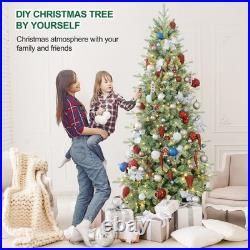 4-9 FT Prelit Artificial Skinny Pencil Christmas Tree Blue Spruce for Home Décor 4-9 FT Prelit Artificial Skinny Pencil Christmas Tree Blue Spruce for Home Décor