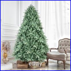4-9ft Artificial Christmas Tree Green Blue Spruce Hinged tree & Foldable Base