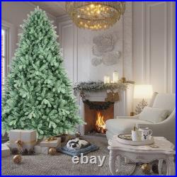 4-9ft Artificial Christmas Tree Green Blue Spruce Hinged tree & Foldable Base