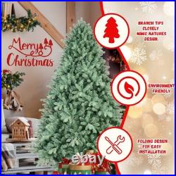 4-9ft Artificial Christmas Tree Green Blue Spruce Hinged with Foldable Base 4-9ft Artificial Christmas Tree Green Blue Spruce Hinged with Foldable Base