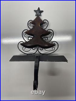 4 Cast Iron And Wood Reindeer Dove Tree Christmas Stocking Hangers/Holders