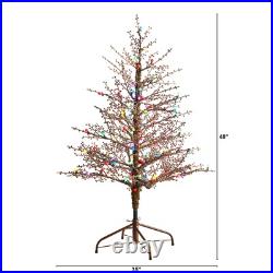 4' Frosted Berry Christmas Tree with 100 Multicolored Gum Green 48 4' Frosted Berry Christmas Tree with 100 Multicolored Gum Green 48