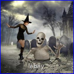 4 Ft. Halloween Groundbreaker Skeleton, Giant Scary Outdoor Yard Decoration