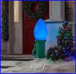 4-Pack 3 FT LED Jumbo Multicolor Bulb Battery Operated Holiday Yard Decor Props