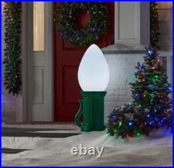 4-Pack 3 FT LED Jumbo Multicolor Bulb Battery Operated Holiday Yard Decor Props