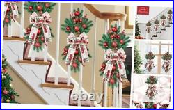 4 Pack Artificial Christmas Swag, Teardrop Decorative Swags Xmas 24 Swag 4pc