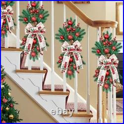 4 Pack Artificial Christmas Swag, Teardrop Decorative Swags Xmas 24 Swag 4pc