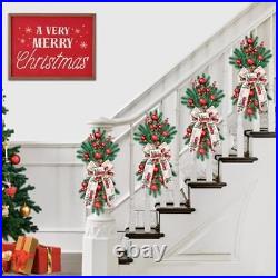 4 Pack Artificial Christmas Swag, Teardrop Decorative Swags Xmas 24 Swag 4pc