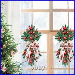 4 Pack Artificial Christmas Swag, Teardrop Decorative Swags Xmas 24 Swag 4pc