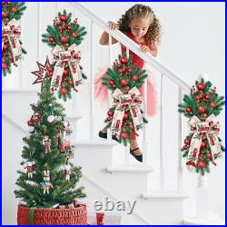 4 Pack Artificial Christmas Swag, Teardrop Decorative Swags Xmas 24 Swag 4pc