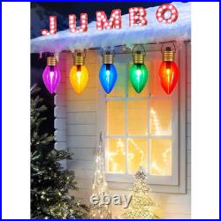 4 Pack Jumbo C9 Christmas Pathway Lights Outdoor Total 34FT 20 LED C9 Christma W