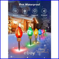 4 Pack Jumbo C9 Christmas Pathway Lights Outdoor Total 34FT 20 LED C9 Christma W