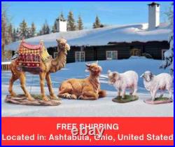 4-Piece Animal Set for Outdoor Christmas Nativity 37 Metal Camel, Ox & Sheep 4-Piece Animal Set for Outdoor Christmas Nativity 37 Metal Camel, Ox & Sheep
