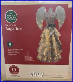 4' Pre Lit Angel Christmas Tree Dress Form Winter Wonder Lane Vixen Holiday FS