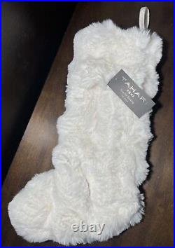 4 TAHARI FAUX FUR Christmas Stockings SO SOFT Luxe NEW! 20 Xmas GORGEOUS