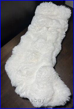 4 TAHARI FAUX FUR Christmas Stockings SO SOFT Luxe NEW! 20 Xmas GORGEOUS