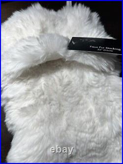 4 TAHARI FAUX FUR Christmas Stockings SO SOFT Luxe NEW! 20 Xmas GORGEOUS