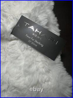 4 TAHARI FAUX FUR Christmas Stockings SO SOFT Luxe NEW! 20 Xmas GORGEOUS
