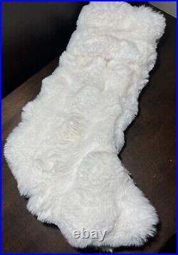 4 TAHARI FAUX FUR Christmas Stockings SO SOFT Luxe NEW! 20 Xmas GORGEOUS
