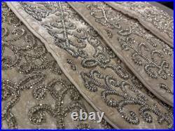 4 Tahari Luxury Beaded Champagne & Ivory Velvety Christmas Stockings New WithO Tag