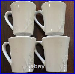 (4) Target BIRCHWOOD CHALET Holiday 2010 Embossed Pinecones Coffee Mugs Cups