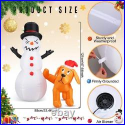 4 ft Tall Dog Christmas Decor Christmas Inflatable Decoration Snowman Peeing