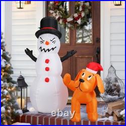 4 ft Tall Dog Christmas Decor Christmas Inflatable Decoration Snowman Peeing