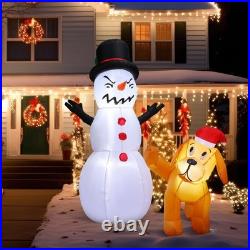 4 ft Tall Dog Christmas Decor Christmas Inflatable Decoration Snowman Peeing