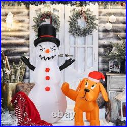 4 ft Tall Dog Christmas Decor Christmas Inflatable Decoration Snowman Peeing