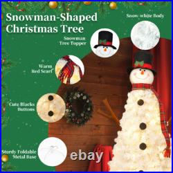 4ft Christmas Tree with 100 Lights-Snowman Shape-Artificial Tree Christmas Decor