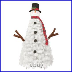 4ft Christmas Tree with 100 Lights-Snowman Shape-Artificial Tree Christmas Decor