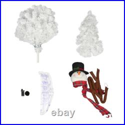 4ft Christmas Tree with 100 Lights-Snowman Shape-Artificial Tree Christmas Decor