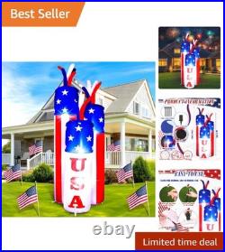 4ft Patriotic Inflatable Firecracker with LED Lights for Stunning Celebrations