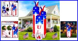 4ft Patriotic Inflatable Firecracker with LED Lights for Stunning Celebrations