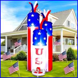 4ft Patriotic Inflatable Firecracker with LED Lights for Stunning Celebrations