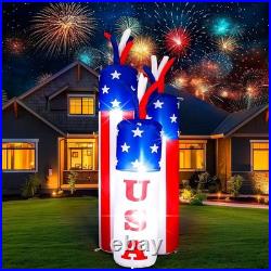 4ft Patriotic Inflatable Firecracker with LED Lights for Stunning Celebrations