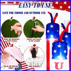 4ft Patriotic Inflatable Firecracker with LED Lights for Stunning Celebrations